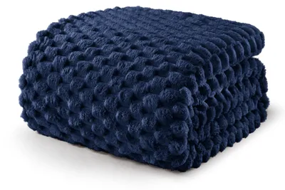 Produktbild von Weiche Decke 150 x 200 cm marineblau