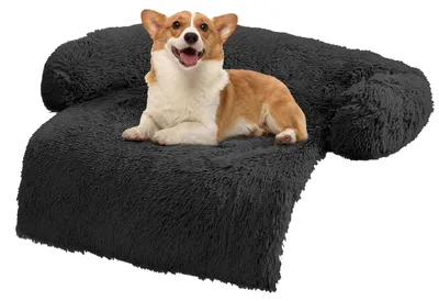 Imagen del producto de Solidchoice - Cojín para sofá de peluche suave para perros, 95 x 95 x 16 cm, lavable
