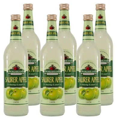 Produktbild von Nordbrand Saurer Apfel Likör (6 x 0,7L)