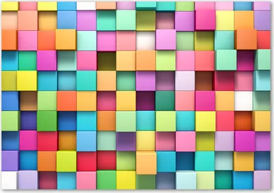 Produktbild von Tulup® Leinwandbild - 100x70 cm - Wandkunst - Drucke auf Leinwand - Leinwanddruck  - Sonstige - Mehrfarbig - Bunte Quadrate