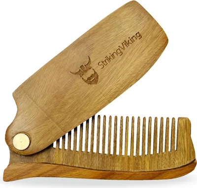 Immagine prodotto di Pettine pieghevole in legno da uomo