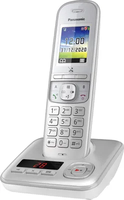 Zdjęcie produktu dla Panasonic KX-TGH720, Telefon w systemie DECT, Zestaw słuchawkowy bezprzewodowy, Głośnik, 200 wejścia, Nazwa i identyfikacja dzwoniącego, Perłowy, Srebrny