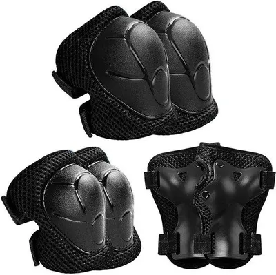 Produktbild von Famanu Schützausrüstung für Inline Skates - Kinder - Verstellbar - Knie- und Ellbogenschützer