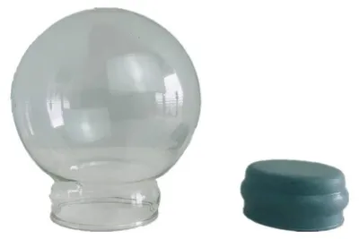 Leere Glas-Schneekugel DIY-Set, 45 mm, transparent, 1 Stück