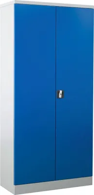 Produktbild von Gürkan Putzmittelschrank 111273 lichtgrau, enzianblau 3 Fachböden 80,0 x 38,0 x 180,0 cm, aufgebaut, 1 St.