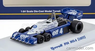 Produktbild von Kyosho K07038B4, Sportwagen-Modell, Vormontiert, 1:64, Tyrrell P34, Unisex, NO.4 1977