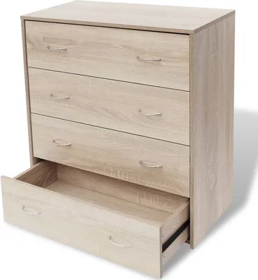 Produktbild von vidaXL Kommode mit 4 Schubladen 60×30,5×71 cm Eichenbraun