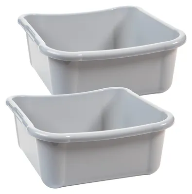 Addis Rechteckige Spülschüssel Mit Zwei Griffen – 39x32x14 Cm, 10 Liter Fassungsvermögen, Schwarz & BPA-frei