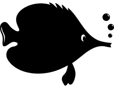 Produktbild von Kreidetafel-Aufkleber – abwischbare Wandaufkleber – Fischkarikatur – 80 x 110 cm