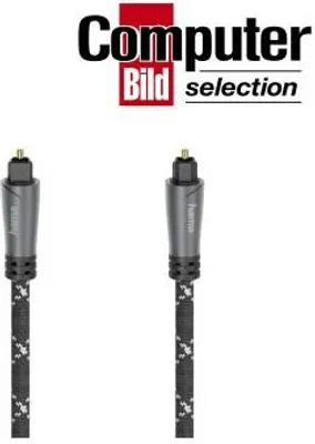 Zdjęcie produktu dla Kabel światłowodowy audio Hama 3m Toslink z metalową wtyczką