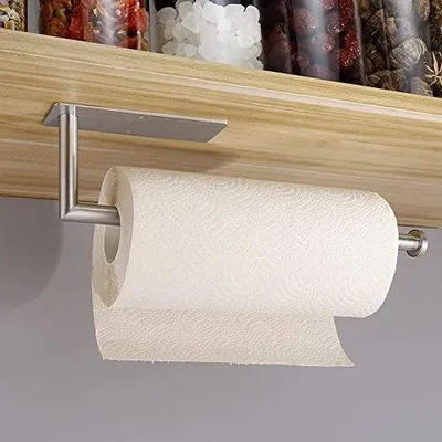 Produktbild von Selbstklebender, mattschwarzer Handtuchring aus Edelstahl SUS304, einfache Wandmontage, kompaktes Design