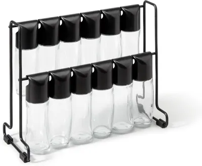 Produktbild von METALTEX 252897000 Gewürzgläser Set - 12 Gläser mit Deckel, Ständer und Zubehör