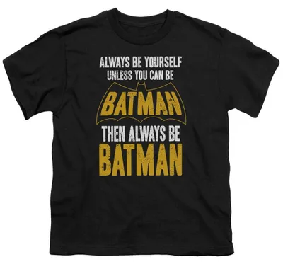 Image de T-shirt pour enfants Batman - "Sois toujours toi-même, sauf si tu peux être Batman, alors sois toujours Batman" - TV35793 (taille 152-158) (noir)
