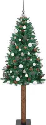 Obrázok produktu pre vidaXL Slim vianočný stromček s 300 LED diódami so stojanom Zelený 210 cm