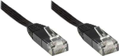 Produktbild von Patchkabel, Cat. 6, U/UTP, FLACHKABEL, 7m, schwarz, Good Connections®
