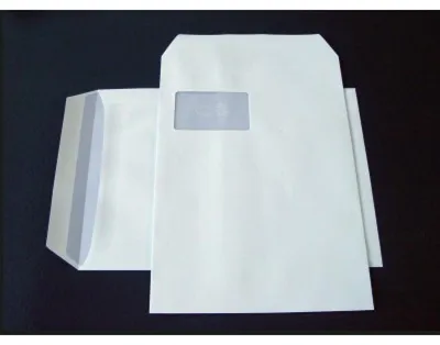 Produktbild von Versandtaschen C4 120g/qm selbstklebend Fenster VE=250 Stück weiß
