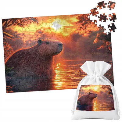 Produktbild von Puzzle Tradycyjne - Zwierzęta Kapibara Modne - 252El