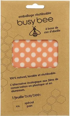 Produktbild von Wiederverwendbare Lebensmittelverpackungen für Brot - Bienenwachs