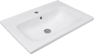Produktbild von Keramik Waschtisch Waschbecken Einbau Waschbecken Wasch Tisch weiß 62x43