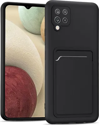 Zdjęcie produktu dla Etui na telefon Samsung Galaxy A42 5G silikonowe etui ochronne z kieszenią na kartę Slim Wallet Case, czarne