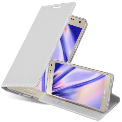 Image de Cadorabo Housse pour Samsung Galaxy A5 2015 Housse de protection en argent Cover Etui Book Case Booklet