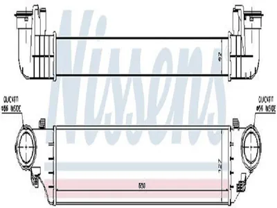 Produktbild von Ladeluftkühler NISSENS 96672
