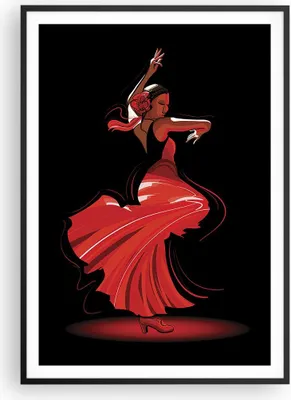 Produktbild von Gerahmtes Poster - Schwarzer Rahmen - Tanz Tänzer - 70x100 cm - Wand Bild - Wanddeko - Wandbilder - Kunstposter - Wandposter - Bilderrahmen - Bilder - Kunstdruck - Wandbild - P2BPA70x100-4121