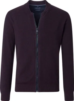 Produktbild von CASAMODA Herren Strickjacke Reißverschluss Regular-Fit Rot 5XL