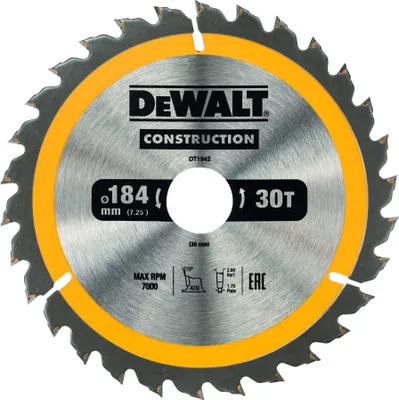Produktbild von DeWalt Kreissägeblatt Handkr. 184/30 mm 30WZ