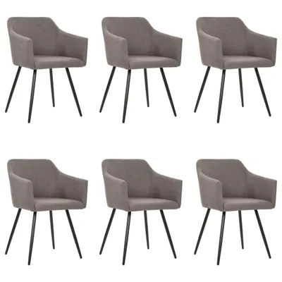 Produktbild von Esszimmerstühle 6 Stk. Taupe Stoff