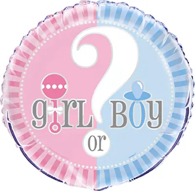 Produktbild von 18"/Ø45cm Folienballon "Gender Reveal"