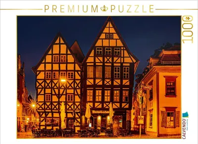 Produktbild von CALVENDO Puzzle Fachwerkhäuser am Benediktplatz | 1000 Teile Lege-Größe 64x48cm Foto-Puzzle für glückliche Stunden