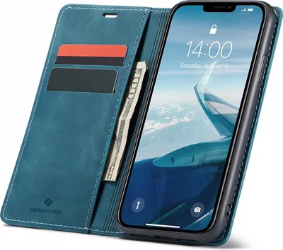 Immagine prodotto di SPACECASE Custodia flip a portafoglio per iPhone 11 Blue