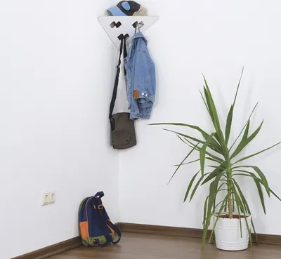 Produktbild von Garderobe | Garderobendreieck mit 3 Garderobenhaken | Schwarz & Weiß