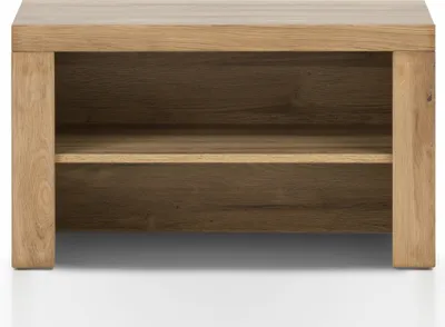 Produktbild von Garderobenbank - Eiche teilmassiv geölt - B 90 cm - 2 Fächer