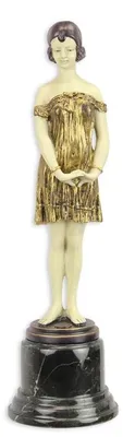 Productafbeelding van Bronzen Sculptuur Genaamd “Bedtime Girl"