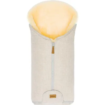 Produktbild von Fillikid Merino Lammfell Fußsack Winterfußsack für Kinderwagen Baby universal für Babyschale Autositz Gr. 0 (Sand Melange)