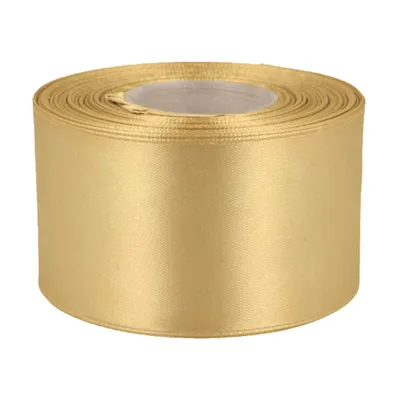 27m Satinband 50mm Dekoband gold