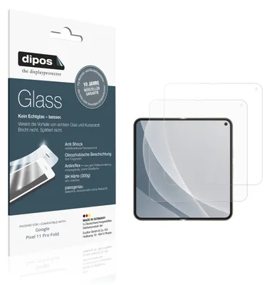Immagine prodotto di 2x Pellicola Protettiva per Google Pixel 11 Pro Fold Lato esterno Protezione opaco Vetro Flessibile 9H dipos