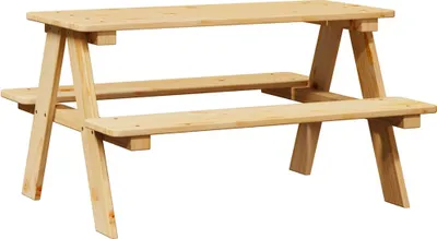 Produktbild von Kindertisch mit Bänken IRUN 90x79,5x50 cm Massivholz