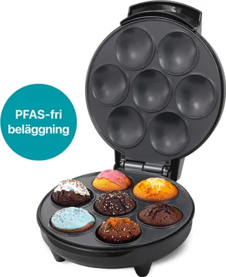 Produktbild von Muffin-Maker aus Keramik, 7 Muffins, 700 W, MM400, Schwarz