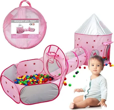 Produktbild von Topchances Kinder Spielzelt Tunnel Kinder Zelt Krabbel Tunnel Prinzessin Zelt mit Tasche