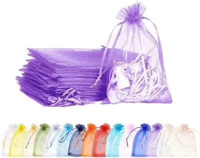 Produktbild von Famanu Organza-Säckchen lichtviolett - 100 Stück, 9 x 12 cm