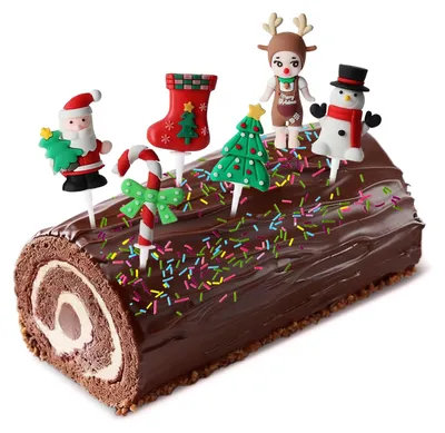 Cupcake-Topper Weihnachten – 6 Stück Tortenaufsätze, bunt