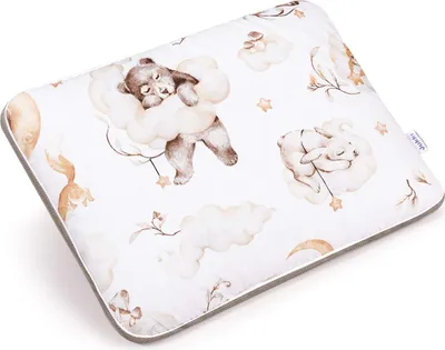 Produktbild von Sweet Teddy & Latte Velvet Baby-Flachkissen 30x40cm