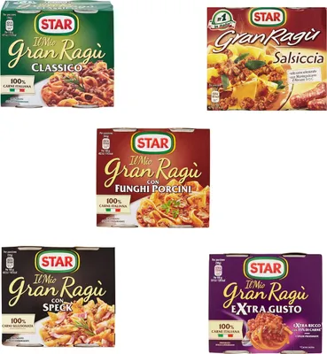 Produktbild von Testpaket Star ragù sughi pronti Fertige Saucen 5x(2x180g) 100% Italienisch