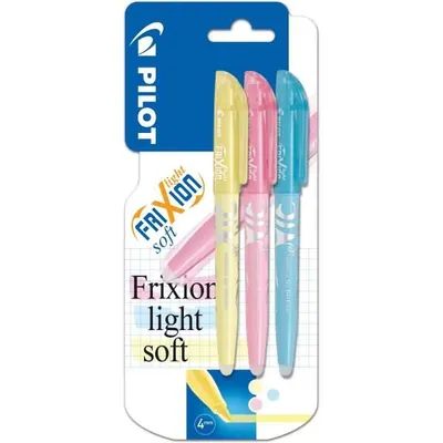 Zdjęcie produktu dla Zakreślacz Frixion Light Soft 3.8mm softblue, softtyellow, softpink opakowanie blister 3 szt