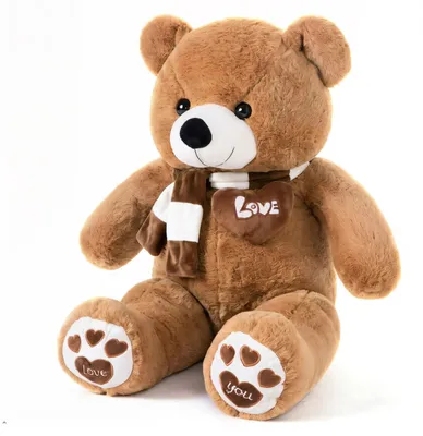 Image de Ours en peluche, 80 cm, couleur marron foncé, pour enfants
