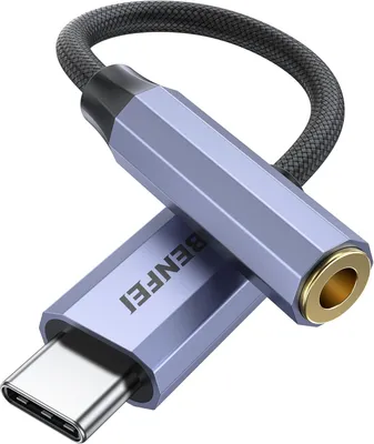 Produktbild von BENFEI Kabeladapter USB C auf 3.5mm Audio Adapter Kabel mit DAC