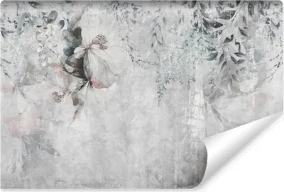 Produktbild von Muralo Selbstklebende Fototapete Für Esszimmer Blumen Blätter BETON Abstraktion Vintage Br. 104cm x Hö. 70.5cm